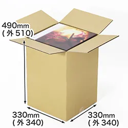 LPレコード対応|深さ49cm|3辺合計119cm|A4用紙も入る|引越し・通販商品の発送向け