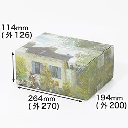 クロード・モネ|アルジャントゥイユのモネの家の庭|印象派|デザイン入り段ボール箱