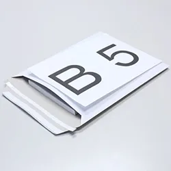 激安。B5サイズ厚紙封筒(封緘シール、開封ジッパー付)250枚入