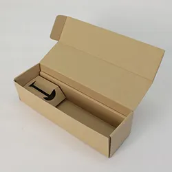 ボトルを固定する台座の付いたワインボトル1本用箱(クラフト)