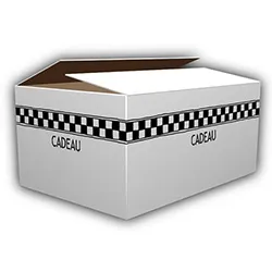 おしゃれなチェック柄入り段ボール箱|CADEAU(フランス語で贈り物・プレゼント)|VillageBox・ヴィレッジボックス