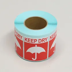 ケアマークシール「KeepDry(水濡れ注意)」ロールシール